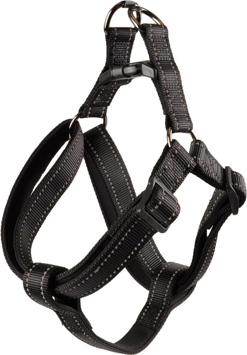 Hondentuig Ultar Zwart - Zwart - 40 - 70 cm x 25 mm de Flamingo en Noir – photo produit