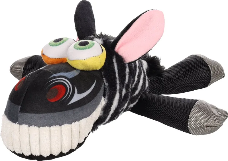 Hoofa - Speelgoed Honden - Hs Hoofa Zebra Liggend 31x33x18cm - 1st - 136963 - 1st by Flamingo in Black – product photo