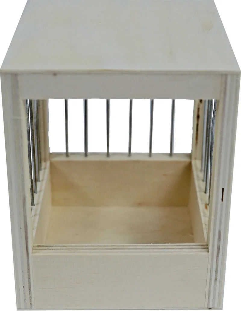 Houten Tralie - Nestkastje de Flamingo en Beige – photo produit