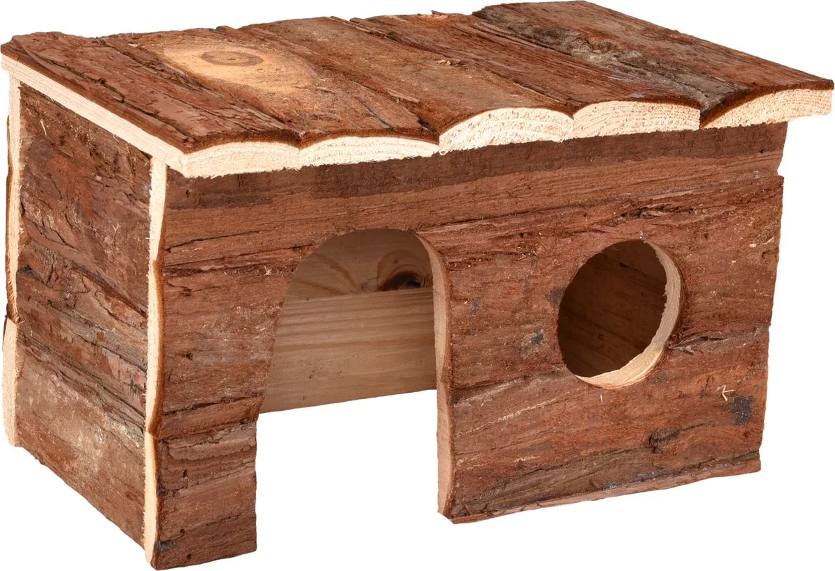 Howy - Knaagdierhuis Knaagdier - Huisje Howy Hout M 28x17,5x17cm - 1st - 130300 - 1st van Flamingo in Bruin – productfoto