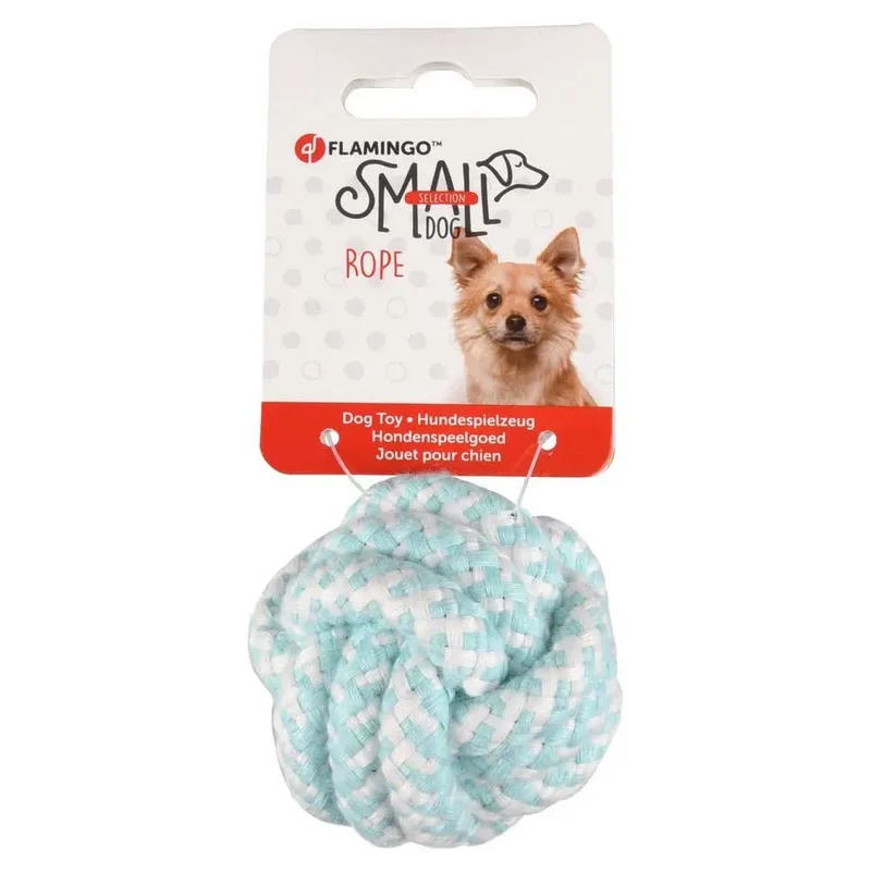 Hs Small Dog Cub Touw Bal Ivar 6cm by Flamingo in Green – product photo 2 of 2