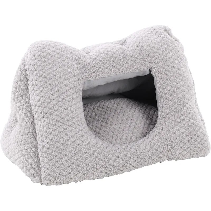 Jacquard Triangular Kattenbed de Flamingo – photo produit