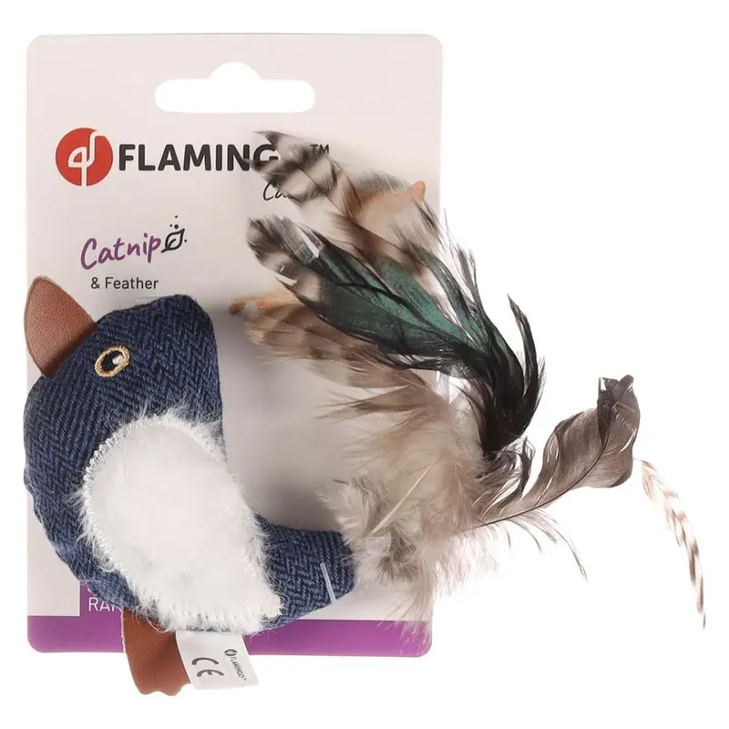 Jeany Vogel - Kattenspeelgoed - 15x8.5 cm by Flamingo in Blue – product photo 2 of 3