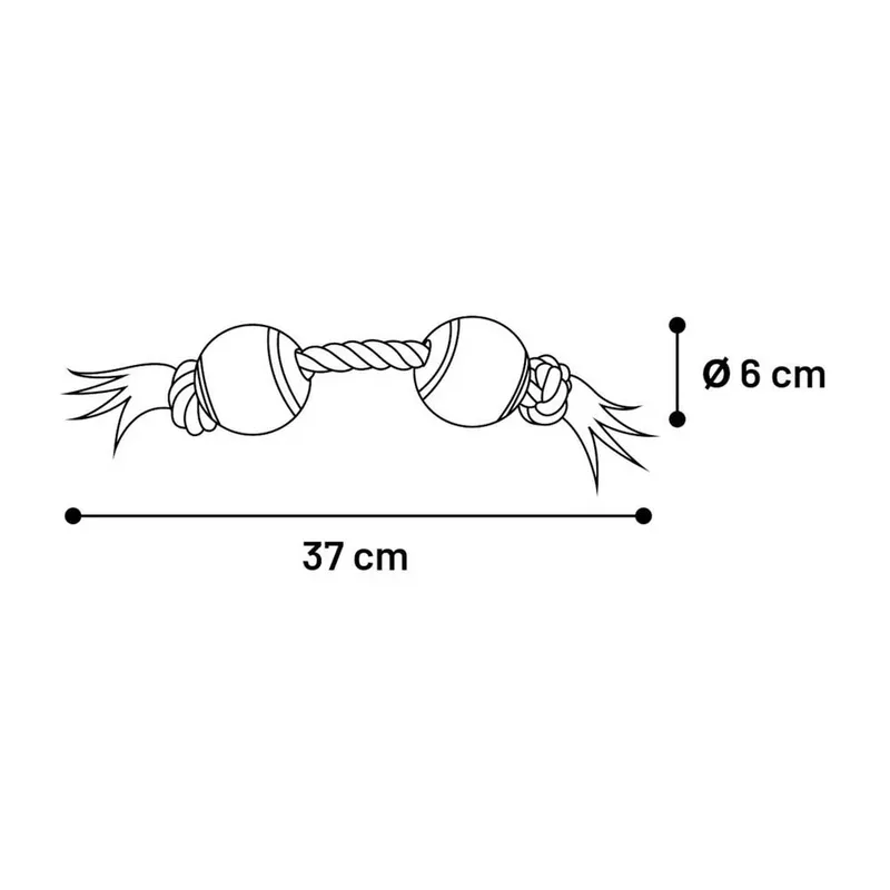 Jim 2 Balls Rope Hondenspeeltje de Flamingo – photo produit 3 sur 3