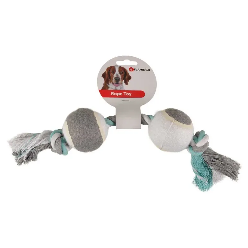 Jim 2 Balls Rope Hondenspeeltje de Flamingo – photo produit 2 sur 3
