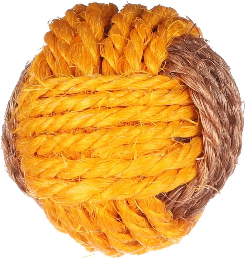 Justo - Speelgoed Katten - Ps Justo Balletjes Bruin/geel Dia. 5,5cm - 1st de Flamingo en Multicolore – photo produit