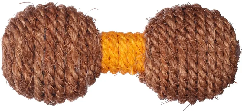Justo - Speelgoed Katten - Ps Justo Halter Bruin/geel 5x11,8x5cm - 1st de Flamingo – photo produit