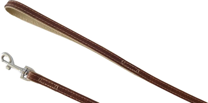 KARLIE FLAMINGO Comfort Hondenriem / Hondenlijn - Echt Leder - S - Breedte: 14 mm - Lengte: 100 cm von Flamingo in Braun – Produktfoto