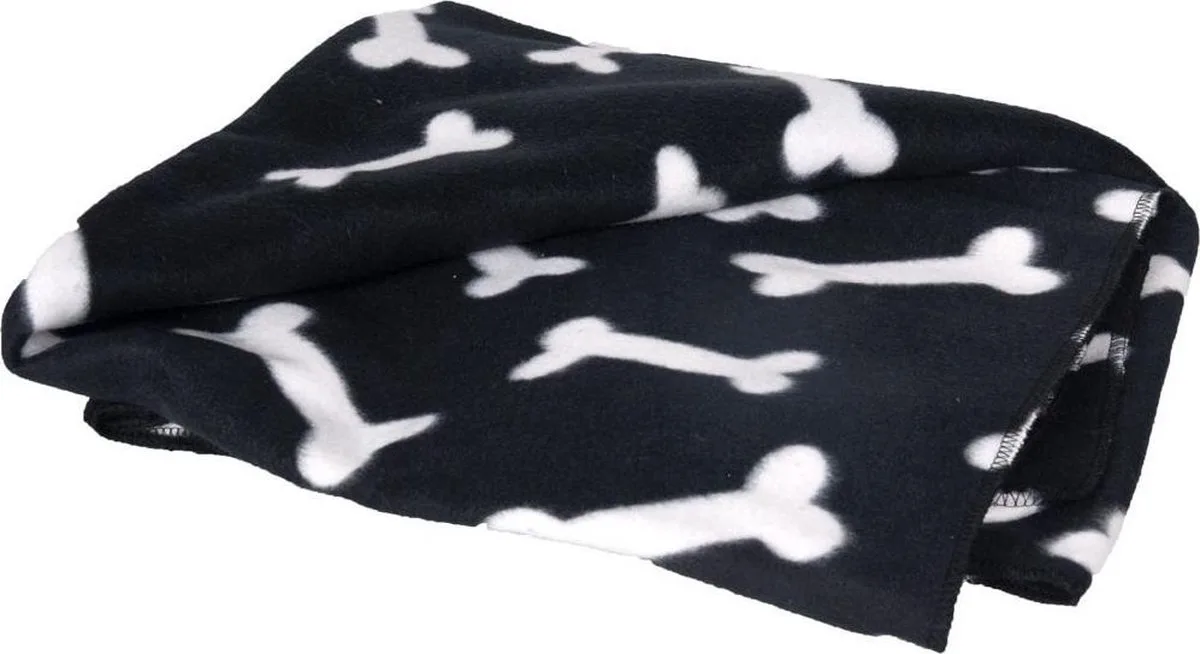 Wollknochen Teppich von Flamingo in Schwarz – Produktfoto