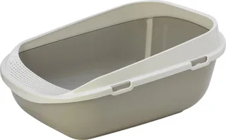 Kattenbak XXL – Flamingo Garfy – voor grote katten – met hoge rand, uitloopmat & afneembare rand – gemaakt in Europa by Flamingo in Grey – product photo 1 of 3