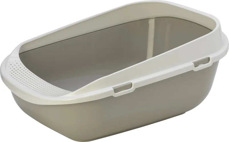 Kattenbak XXL – Flamingo Garfy – voor grote katten – met hoge rand, uitloopmat & afneembare rand – gemaakt in Europa by Flamingo in Grey – product photo 1 of 3