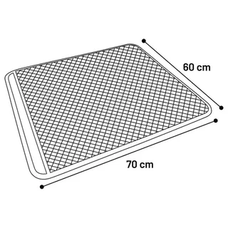 Kattenbakmat Matz – 61 cm L x 41 cm B x 1.3 cm H, Antislip, Waterdicht - Honingraatstructuur - Uitloopmat - Placemat Kat - Schoonloopmat Kattenbak - Kattenbak Accessoires - Katten Grit Opvanger - Katten Mat de Flamingo en Beige – photo produit 3 sur 3