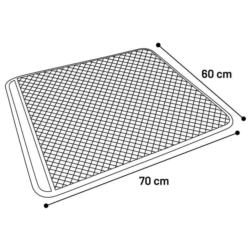 Kattenbakmat Matz – 61 cm L x 41 cm B x 1.3 cm H, Antislip, Waterdicht - Honingraatstructuur - Uitloopmat - Placemat Kat - Schoonloopmat Kattenbak - Kattenbak Accessoires - Katten Grit Opvanger - Katten Mat de Flamingo en Beige – photo produit 3 sur 3