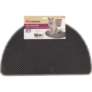 Kattenbakmat Matz – 65 cm L x 40 cm B x 1.3 cm H,Antislip, Waterdicht - Honingraatstructuur - Uitloopmat - Placemat Kat - Schoonloopmat Kattenbak - Kattenbak Accessoires - Katten Grit Opvanger - Katten Mat fra Flamingo i Grå – produktbillede 2 af 3