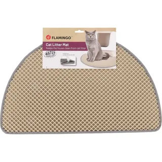Kattenbakmat Matz – 65 cm L x 40 cm B x 1.3 cm H,Antislip, Waterdicht - Honingraatstructuur - Uitloopmat - Placemat Kat - Schoonloopmat Kattenbak - Kattenbak Accessoires - Katten Grit Opvanger - Katten Mat von Flamingo in Beige – Produktfoto 2 von 3