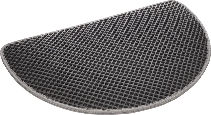 Kattenbakmat Matz – 65 cm L x 40 cm B x 1.3 cm H,Antislip, Waterdicht - Honingraatstructuur - Uitloopmat - Placemat Kat - Schoonloopmat Kattenbak - Kattenbak Accessoires - Katten Grit Opvanger - Katten Mat fra Flamingo i Grå – produktbillede 1 af 3