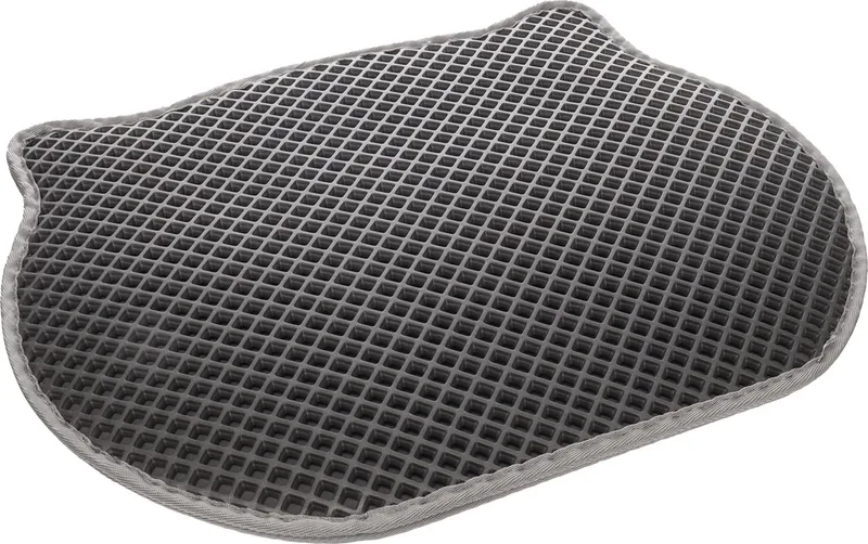 Kattenbakmat Matz Grijs – 50 cm L x 40 cm B x 1.3 cm H,Antislip, Waterdicht - Honingraatstructuur - Uitloopmat - Placemat Kat - Schoonloopmat Kattenbak - Kattenbak Accessoires - Katten Grit Opvanger - Katten Mat by Flamingo in Black – product photo 1 of 2