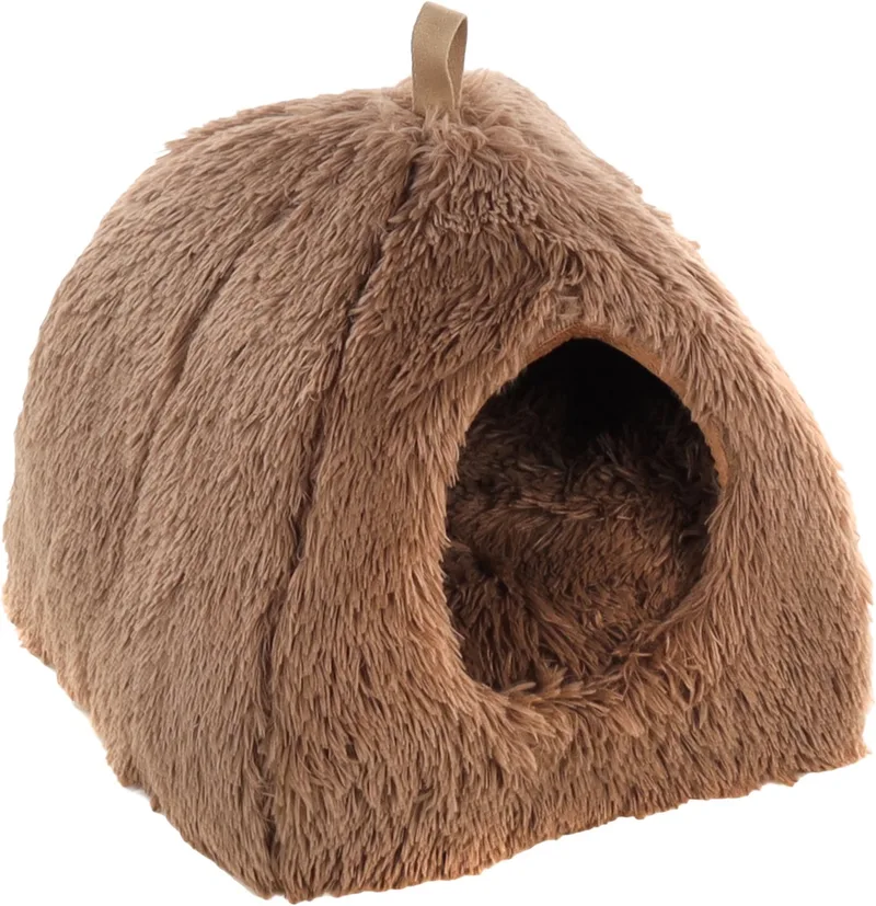 Kattenbed – katten slaapmand – kattenhuis – kattenhol – Cat cave – 39 x 39 x 42 cm – Flamingo Slaapplaats Krems von Flamingo in Taupe – Produktfoto