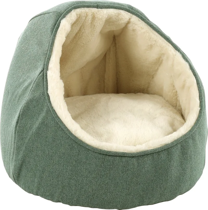 Kattenbed – katten slaapmand – kattenhuis – kattenhol – Cat cave – 46 x 46 x 36 cm – Flamingo Slaapplaats Lana by Flamingo in Green – product photo