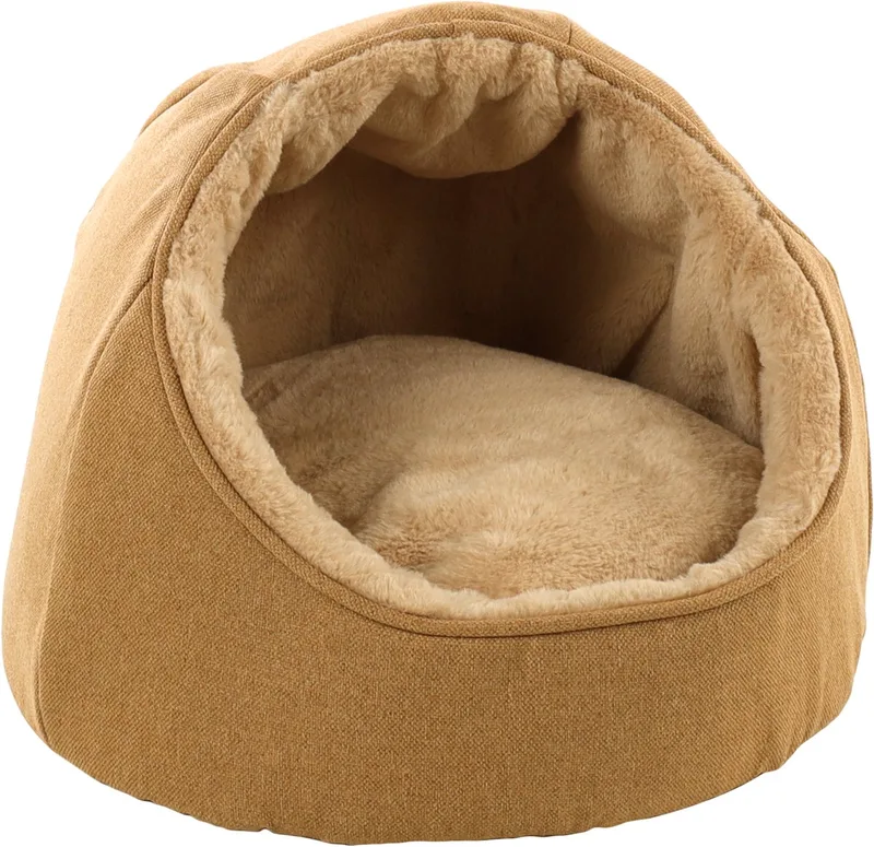 Kattenbed – katten slaapmand – kattenhuis – kattenhol – Cat cave – 46 x 46 x 36 cm – Flamingo Slaapplaats Lana de Flamingo en Oker – photo produit