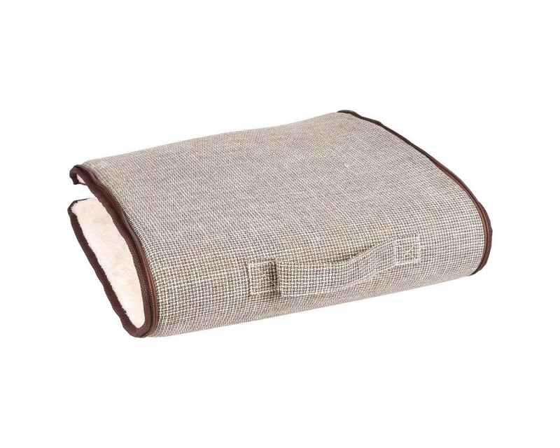 Kattenbed – katten slaapmand – kattenhuis – kattenhol – Cat cave – Bruin/Crème, 45 x 35 x 35 cm – Flamingo Slaapplaats Snoozebay de Flamingo en Marron – photo produit 4 sur 5