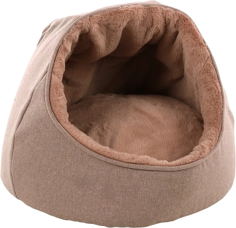 Kattenbed – katten slaapmand – kattenhuis – kattenhol – Cat cave – Oudroze, 46 x 46 x 36 cm – Flamingo Slaapplaats Lana de Flamingo en Rose – photo produit