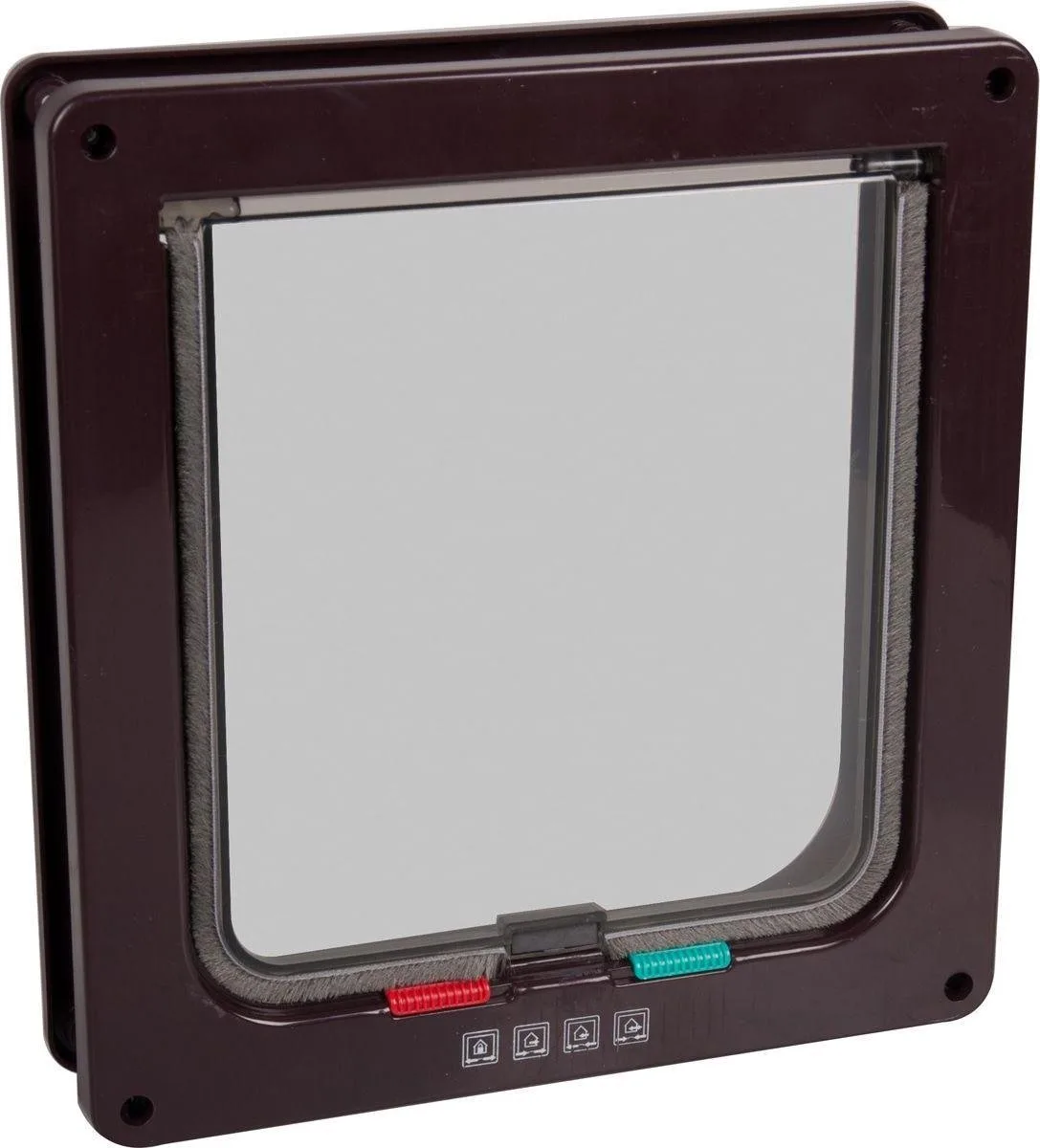 kattenluik Vego 4-standen – Kattenluik met magneetsluiting en tunnel – Voor grote katten – 23,5 x 25,2 cm – Doorgang 18 x 19,5 cm von Flamingo in Braun – Produktfoto