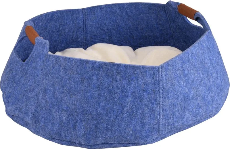 Kattenmand Zipora Blauw - Blauw - 46 x 38.5 x 14 cm by Flamingo in Blue – product photo