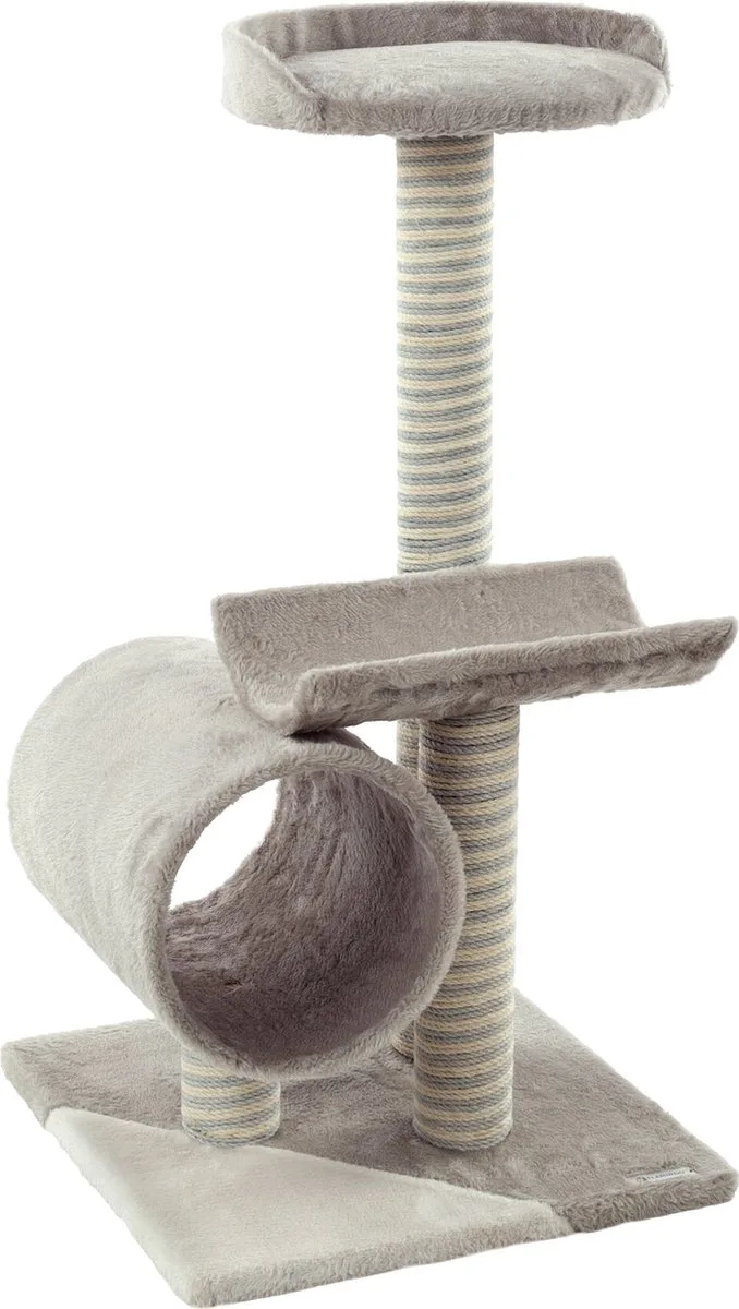 Kattenmeubel - Burt - 40x40x77 - cm von Flamingo in Grau – Produktfoto