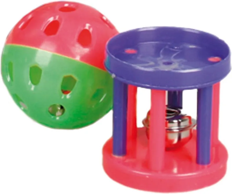 Kattenspeelgoed Bal en Klos - Multicolour - 4 x 4 x 4 cm by Flamingo in Willekeurig – product photo