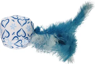 Kattenspeelgoed Ice Bal met Veren by Flamingo in Blue – product photo 1 of 2