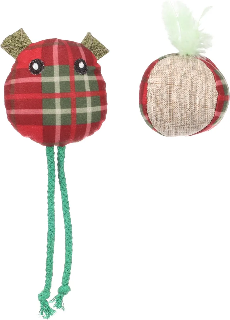 Kattenspeelgoed – Jayla Muis & Bal – Meerkleurig – Kerst kattenspeeltje set- 561750 fra Flamingo i Rød – produktbillede 1 af 3