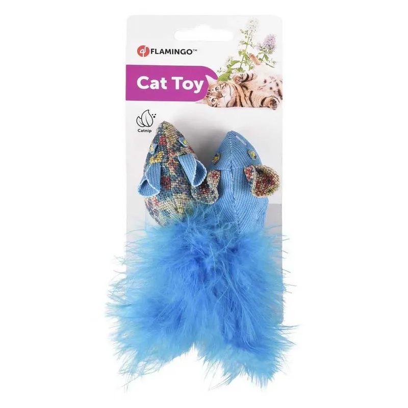 Kattenspeelgoed Marly muis - 4 x 15 x 3.5 cm de Flamingo en Bleu – photo produit 4 sur 4