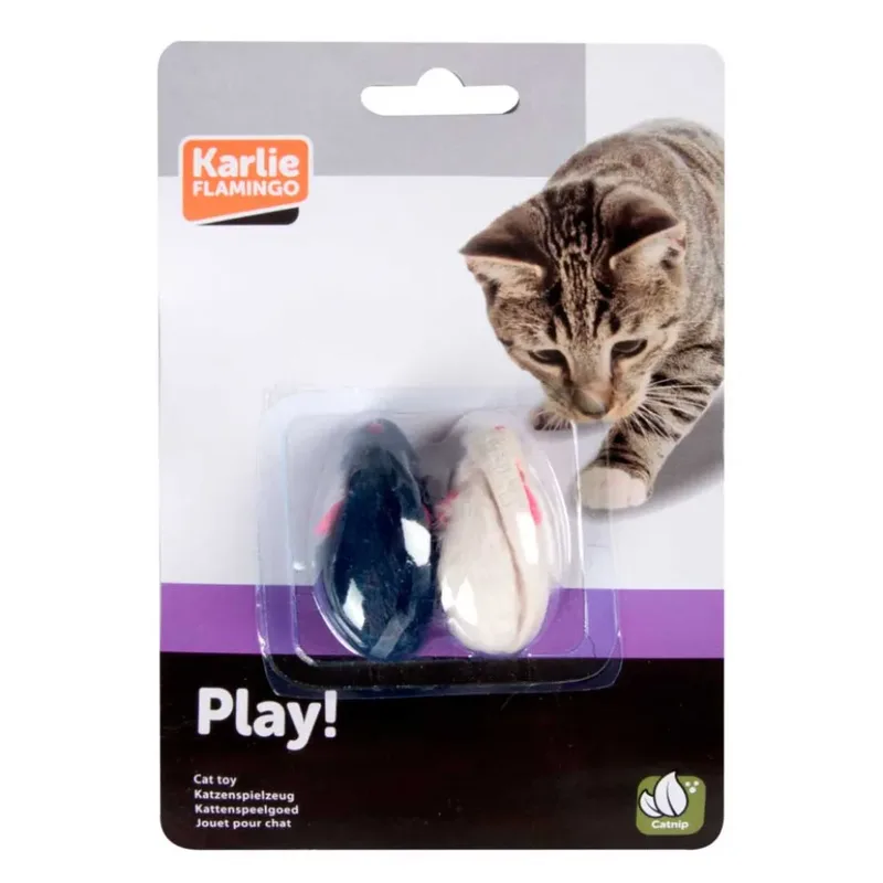 Kattenspeelgoed Muizen - Zwart/Wit - 6 cm by Flamingo in Black – product photo 2 of 2