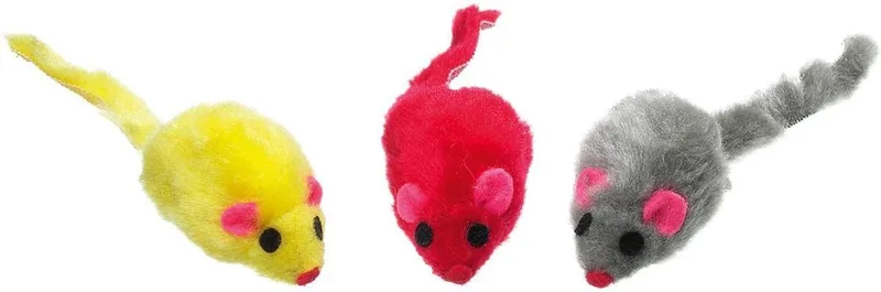 Kattenspeelgoed Pluche Muis - 12 x 3 x 2.5 cm de Flamingo en Jaune – photo produit