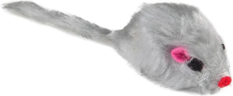 Kattenspeelgoed Pluche Muis - 5 x 2.5 x 2.5 cm by Flamingo in Grey – product photo