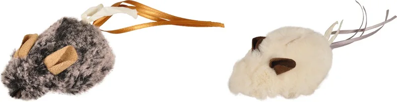 Kattenspeelgoed Pluche Muis - grijs - 55 x 3.5 x 20 cm de Flamingo en Willekeurig – photo produit