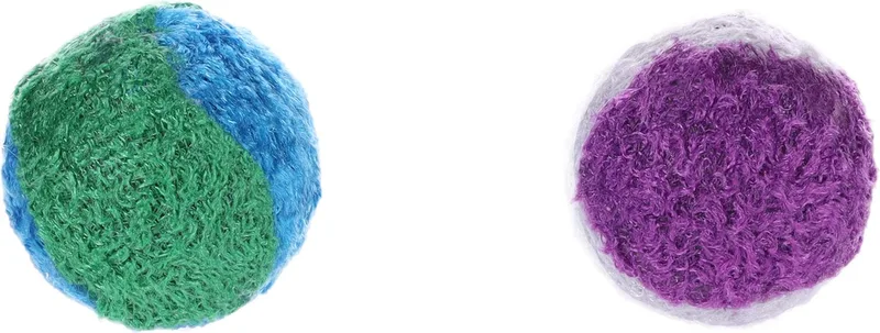 Kattenspeelgoed Plushe tennis bal - Roze/Oranje - 4.5 cm by Flamingo in Willekeurig – product photo