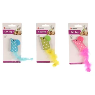 Kattenspeelgoed Polka Muis - Assorti - 17 x 2.5 x 4.5 cm by Flamingo in Willekeurig – product photo 2 of 2