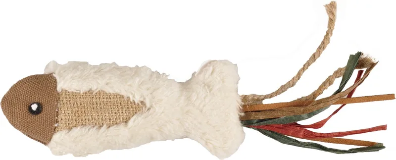 Kattenspeelgoed Rila Vis met Kwastje - 20 x 3.5 x 5 cm by Flamingo in White – product photo 1 of 2