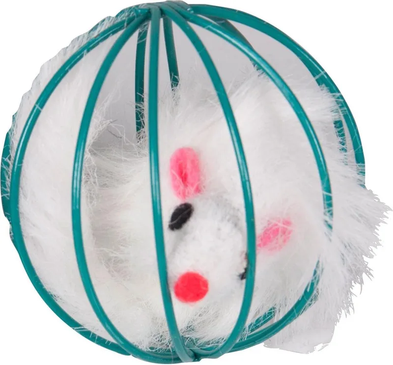 Kattenspeelgoed Speelbal en Bontmuis - 6 cm by Flamingo in Multicolour – product photo