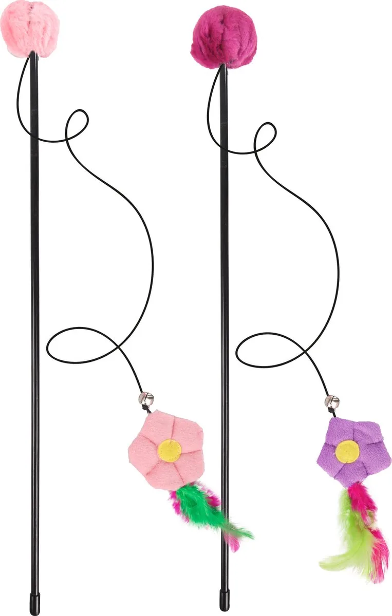 Kattenspeelgoed Tangler Happy Flower - 53 x 9 x 4 cm by Flamingo in Purple – product photo
