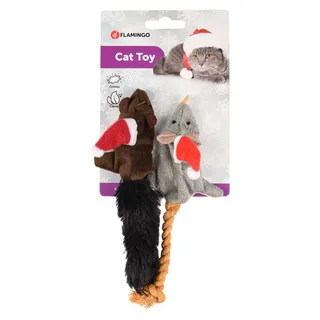 Jouet De Chat Souris De Noël de Flamingo en Gris – photo produit 4 sur 4