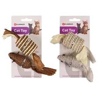 Kattenspeeltje Paper Muis en Roller - Bruin/Grijs - 13 x 3.5 x 3.5 cm by Flamingo in Brown – product photo 4 of 5