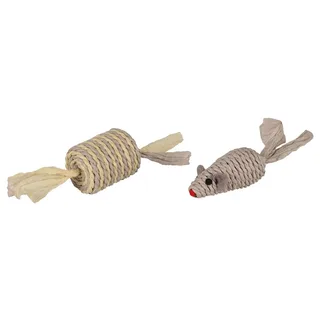 Kattenspeeltje Paper Muis en Roller - Bruin/Grijs - 13 x 3.5 x 3.5 cm by Flamingo in Brown – product photo 3 of 5