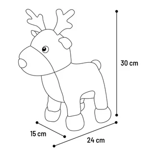 Kerst Speelgoed Hond Araceli Rendier Grijs by Flamingo – product photo 3 of 3
