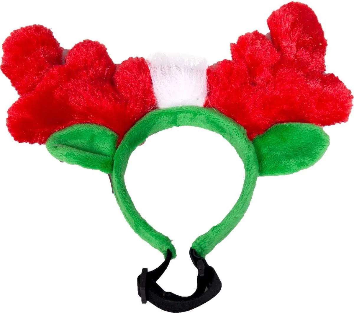 Kerstdiadeem - Hondenkleding - Rood/Wit/Groen van Flamingo in Rood – productfoto
