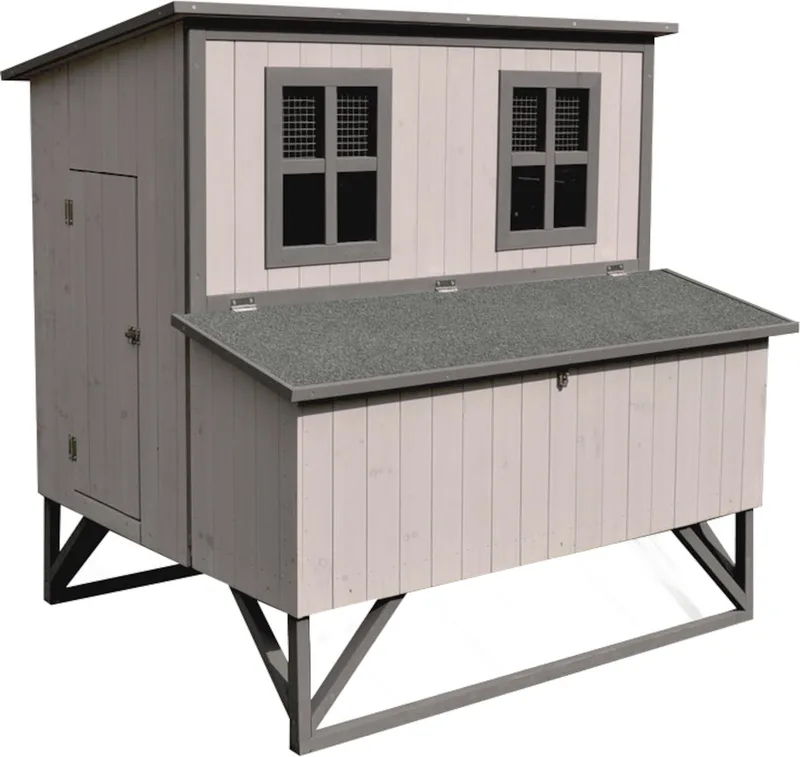 kippenhok Cosmo cottage - 120 x 90 x 120 cm de Flamingo en Gris – photo produit