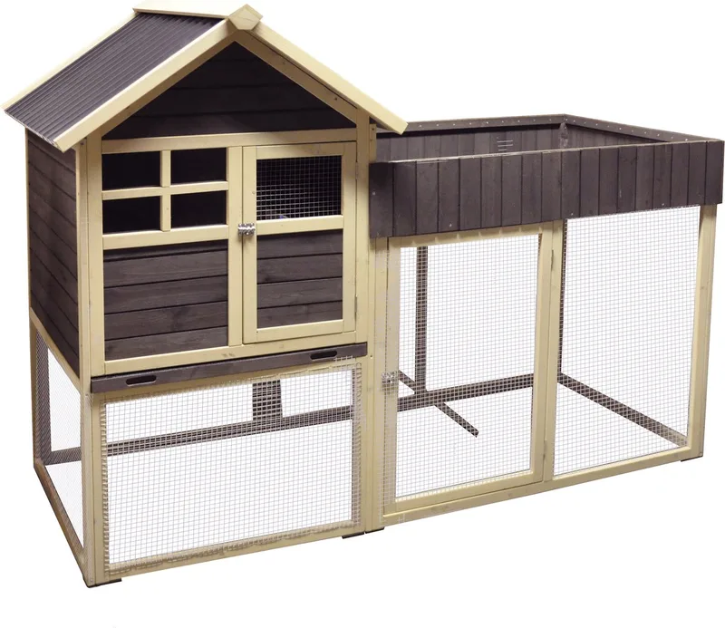 Kippenhok Pixy - 197x93x143 cm by Flamingo in Brown – product photo