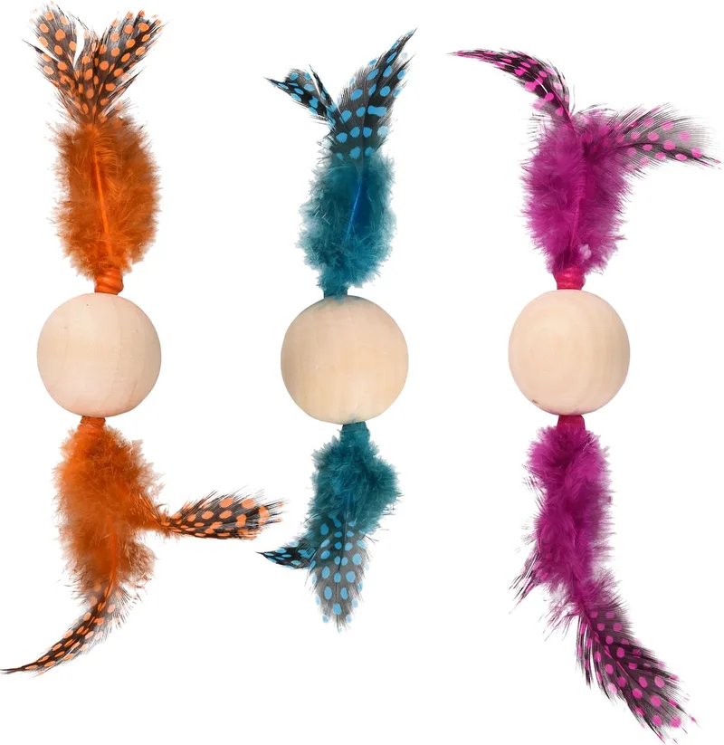 Kirk - Speelgoed Katten - Ps Kirk Bal Hout Assortiment - 1st by Flamingo in Multicolour – product photo